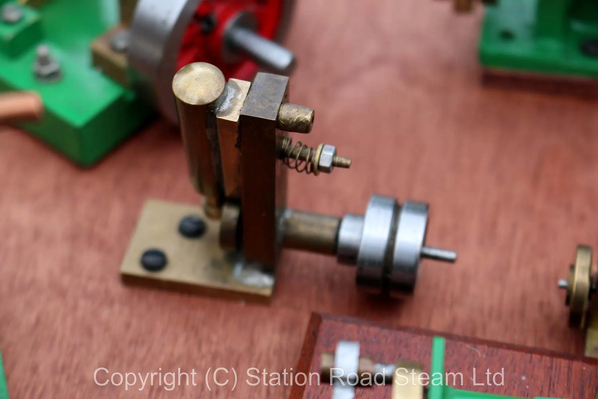 Set of six stationary engines on base board