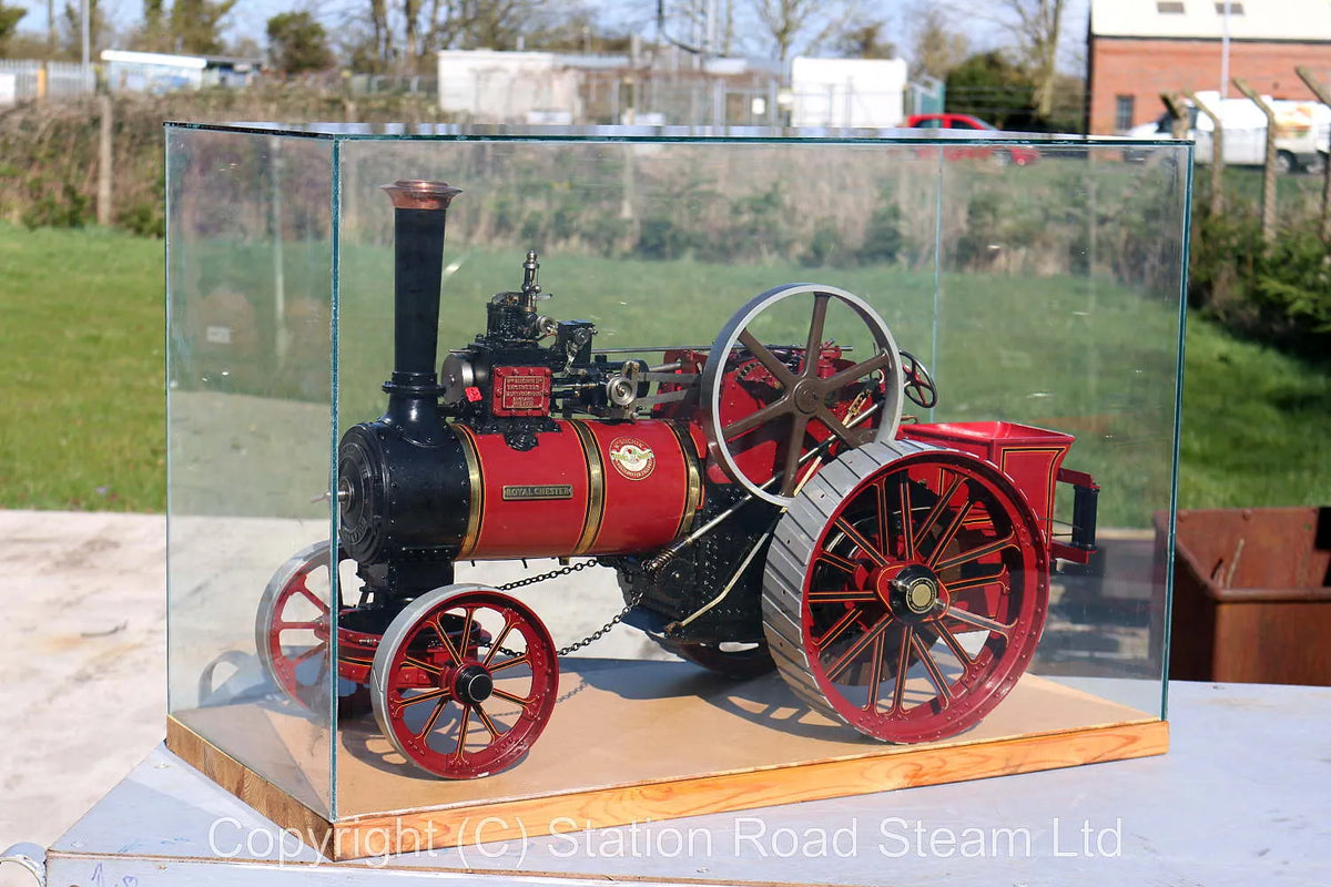 1 1/2 inch scale Allchin traction engine with glass case