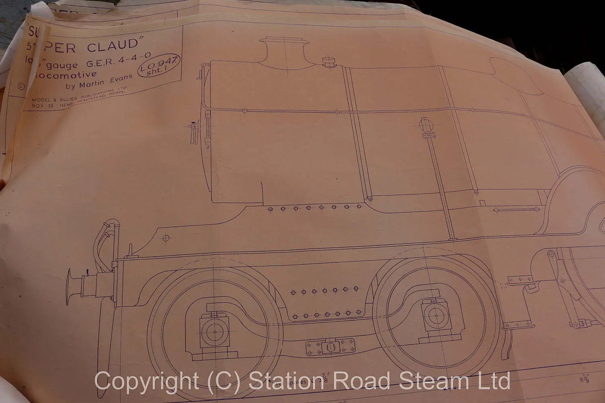 Part-built 5 inch gauge "Super Claud" 4-4-0 with commercial boiler