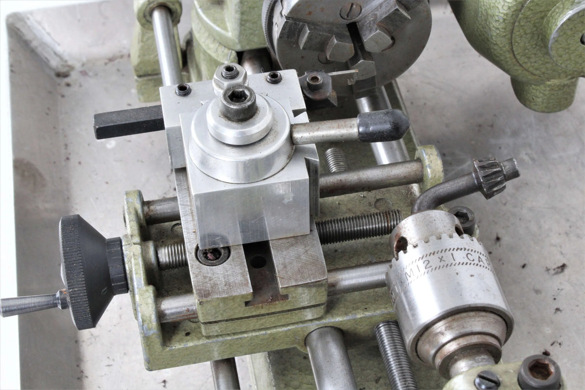 Unimat SL lathe with power feed & milling attachment