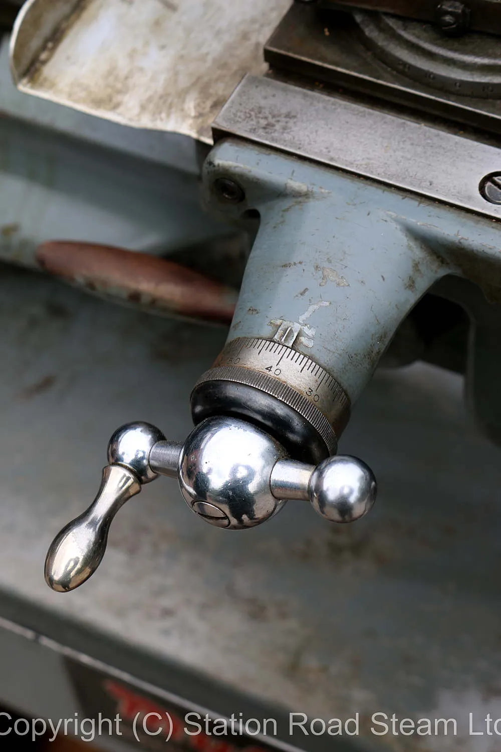 Myford Super 7B lathe on cabinet stand