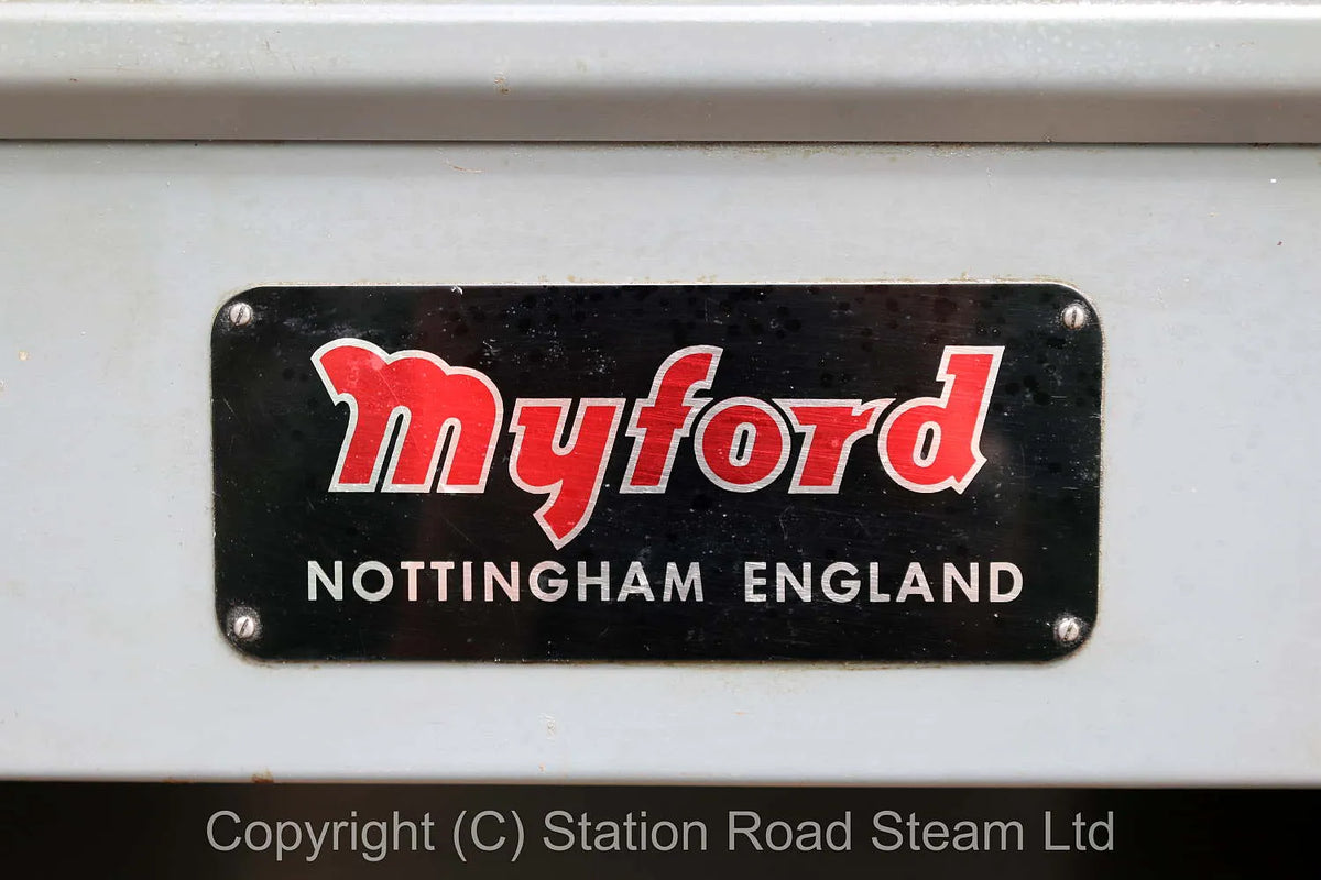 Myford Super 7B lathe on cabinet stand