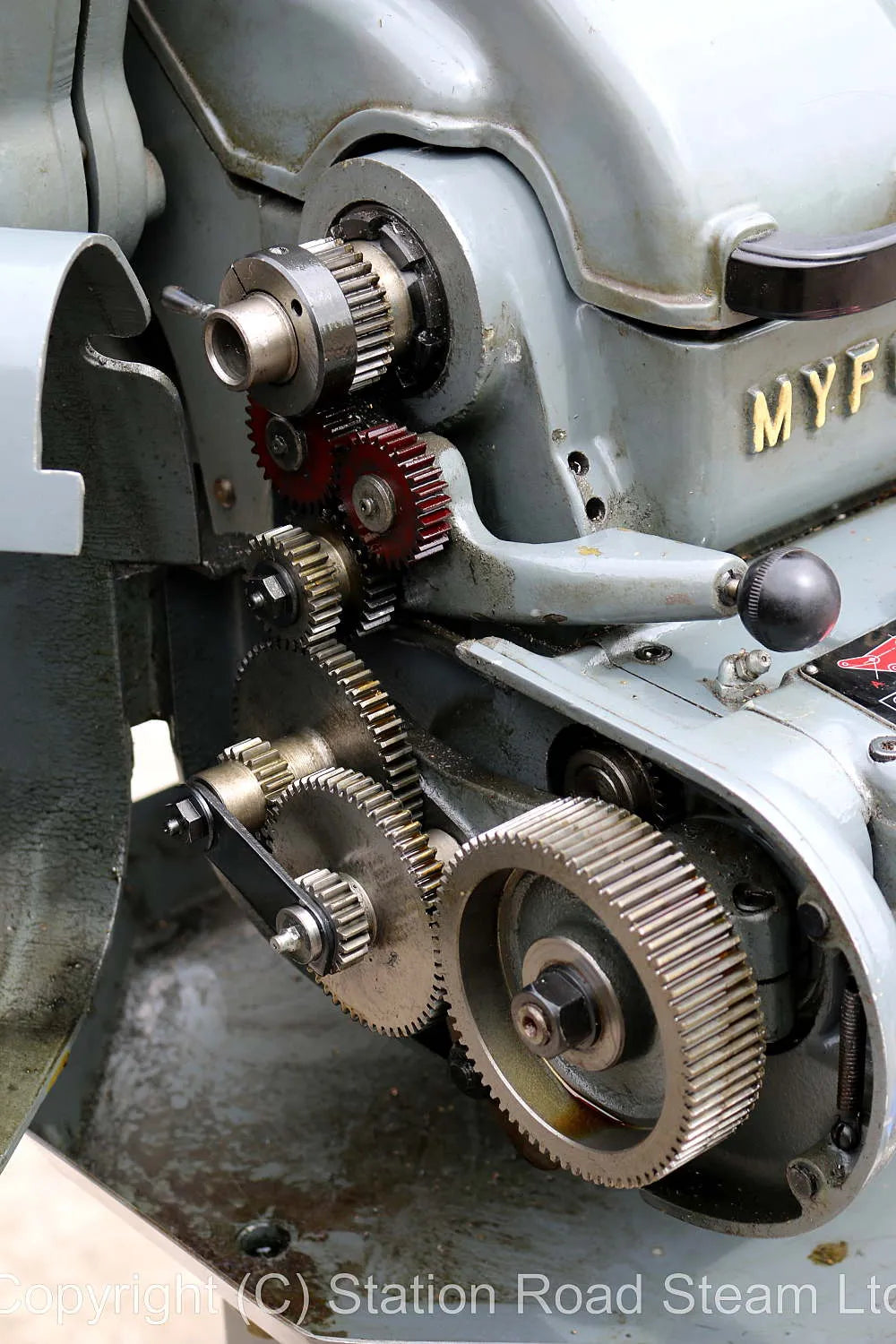 Myford Super 7B lathe on cabinet stand