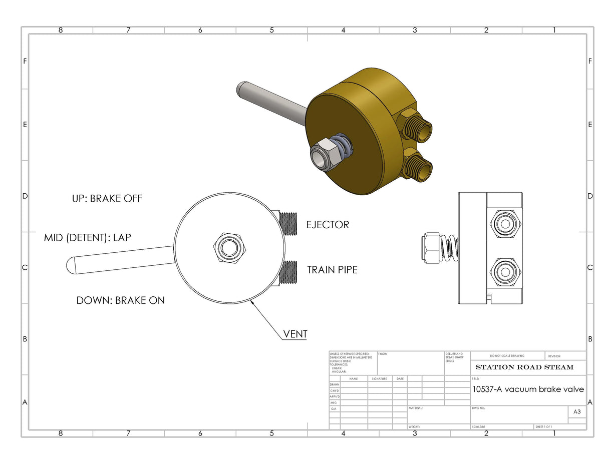 4 inch scale vacuum brake valve