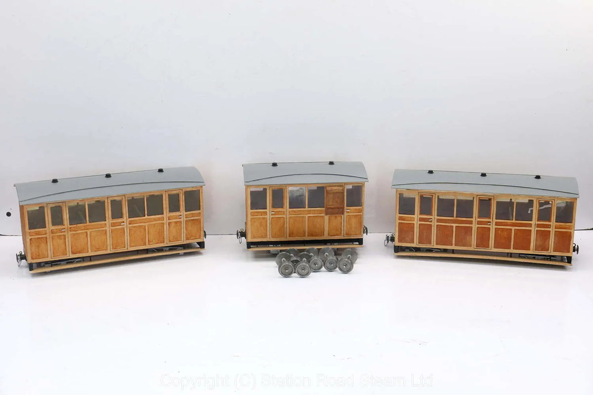 Three gauge 1 coaches