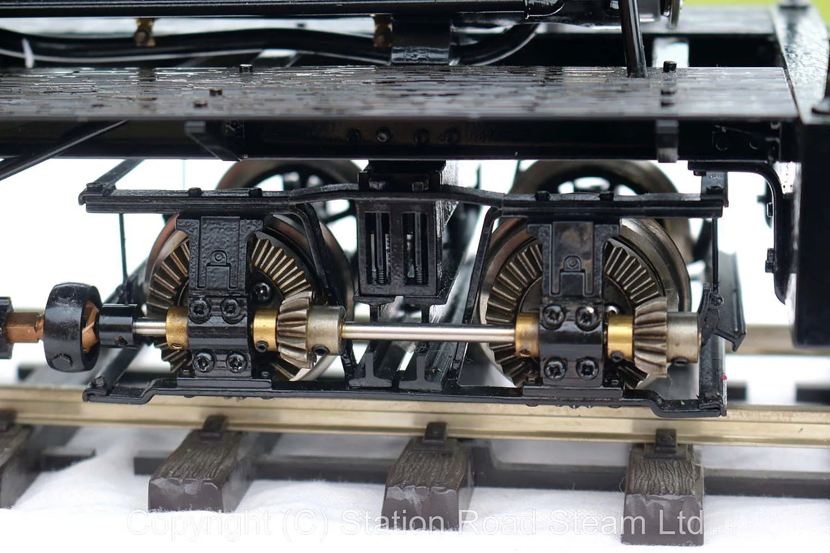 Gauge 1 Accucraft two cylinder Shay with three trucks