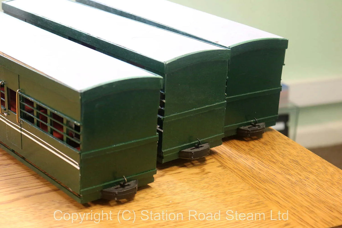 Three gauge 1 Darjeeling coaches