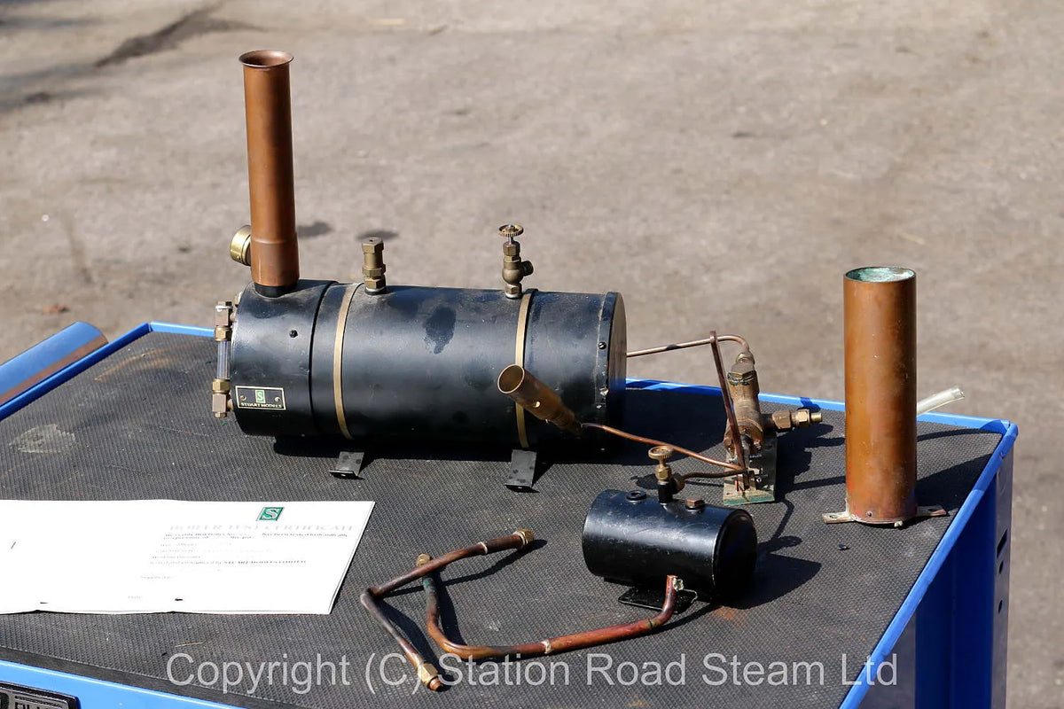 Stuart SH4 gas-fired boiler with hand pump, gas tank & burner