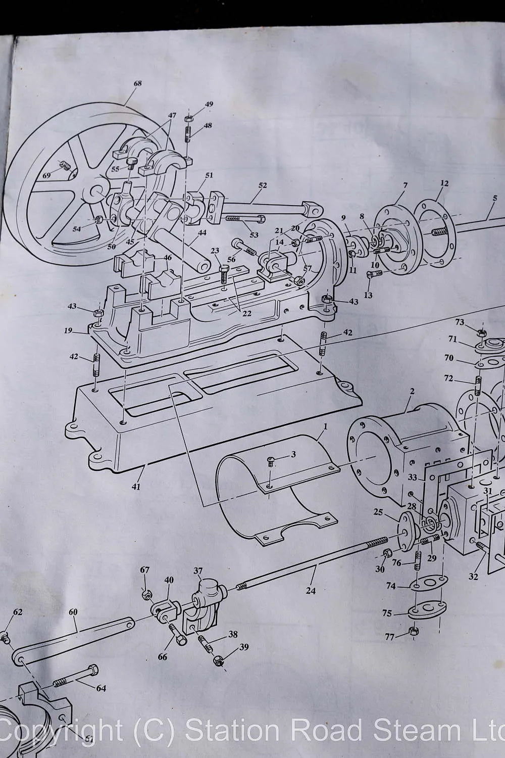 Set part-machined Stuart No.9 mill engine & feed pump castings