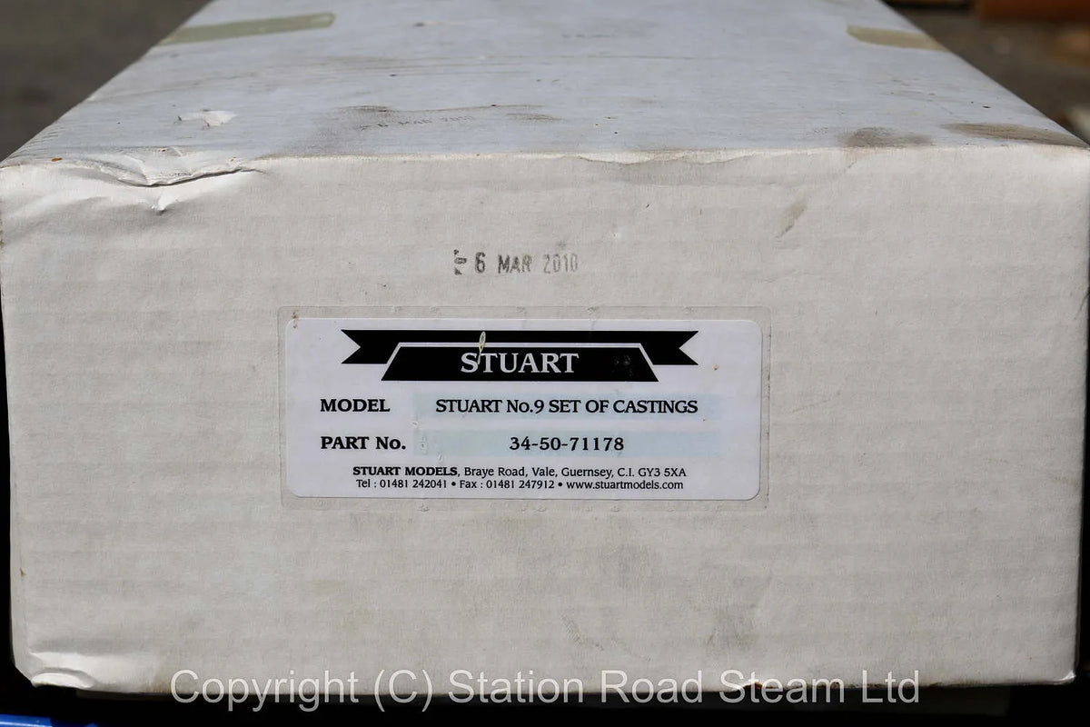 Set part-machined Stuart No.9 mill engine & feed pump castings