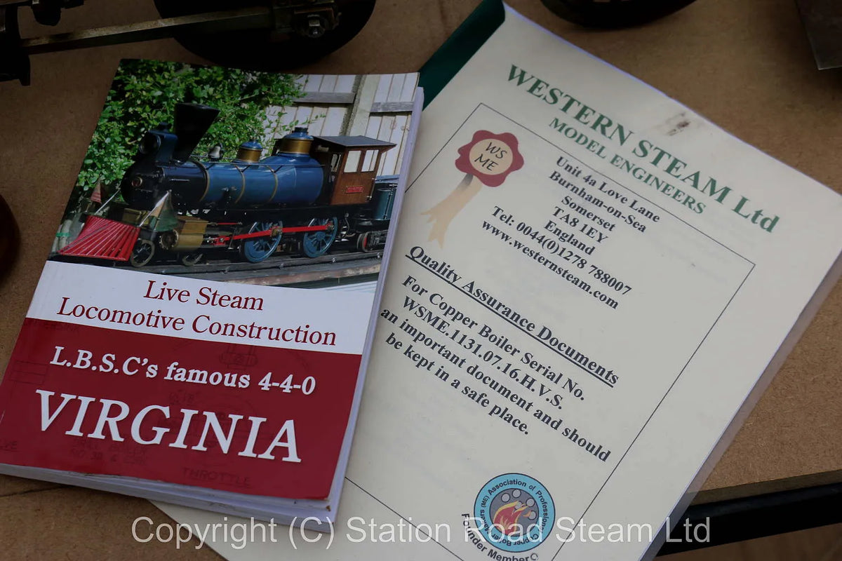 3 1/2 inch gauge "Virginia" 4-4-0 with new Western Steam boiler