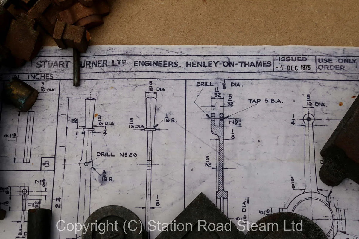 Stuart No.4 vertical engine with reversing gear castings