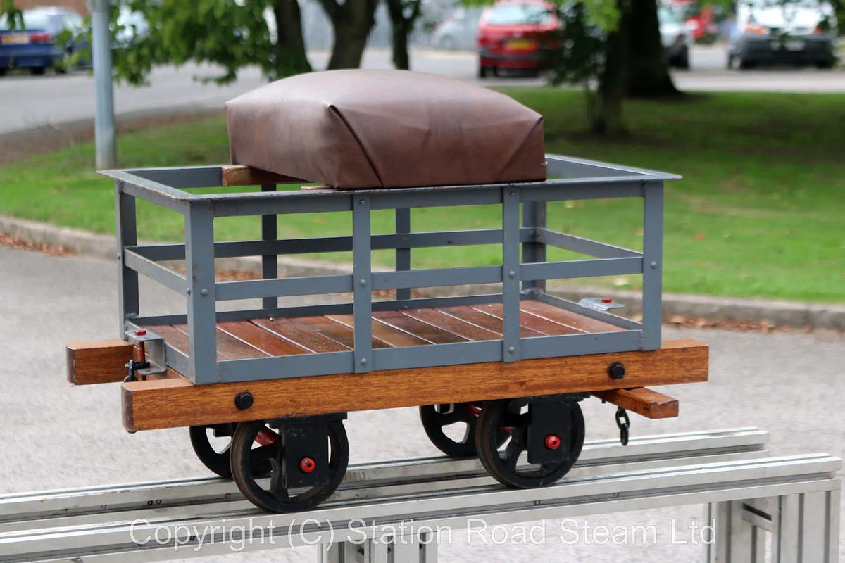 7 1/4 inch gauge slate wagon with padded seat