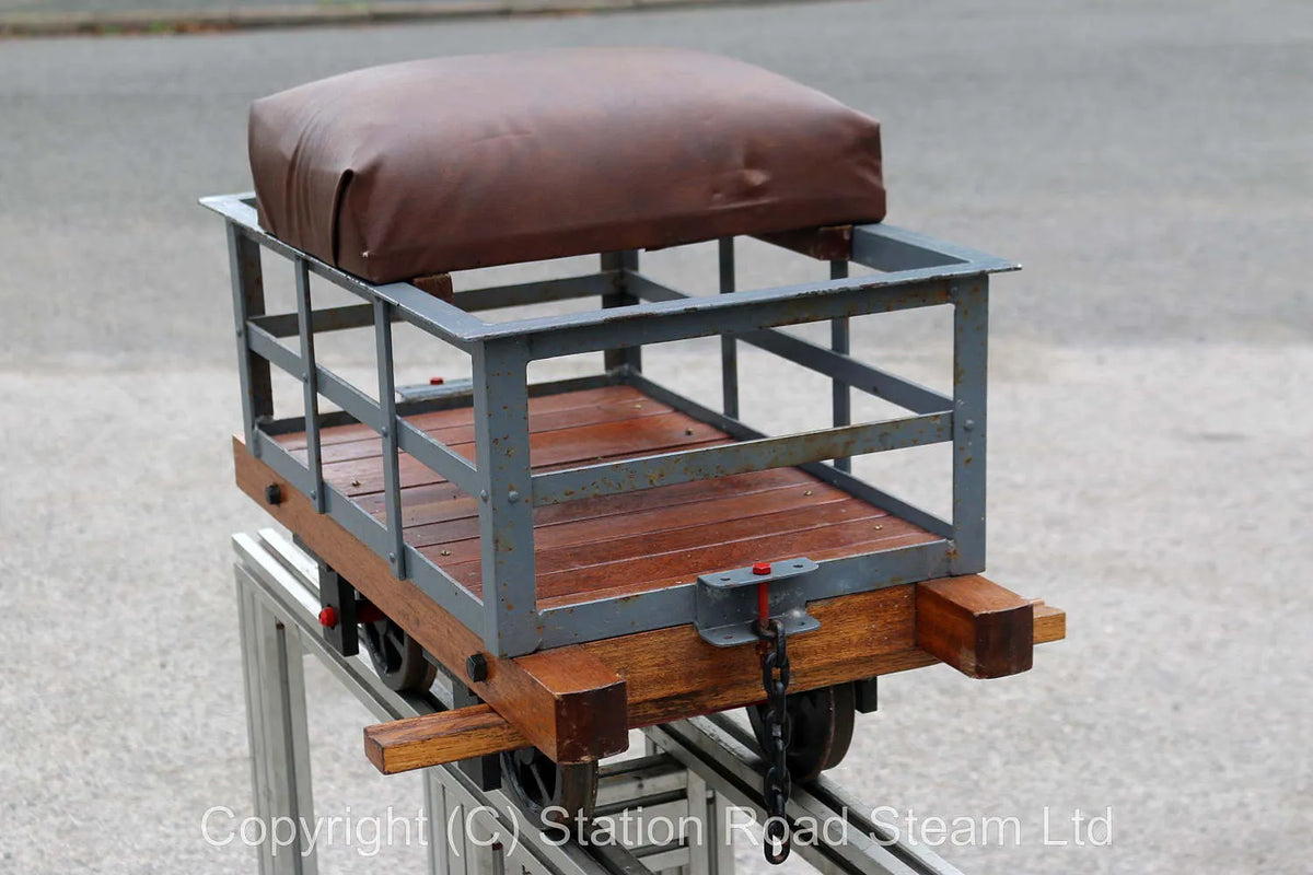 7 1/4 inch gauge slate wagon with padded seat