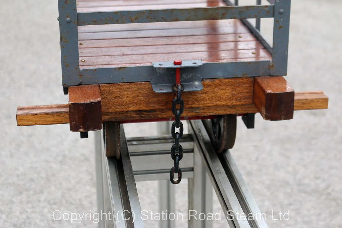 7 1/4 inch gauge slate wagon with padded seat