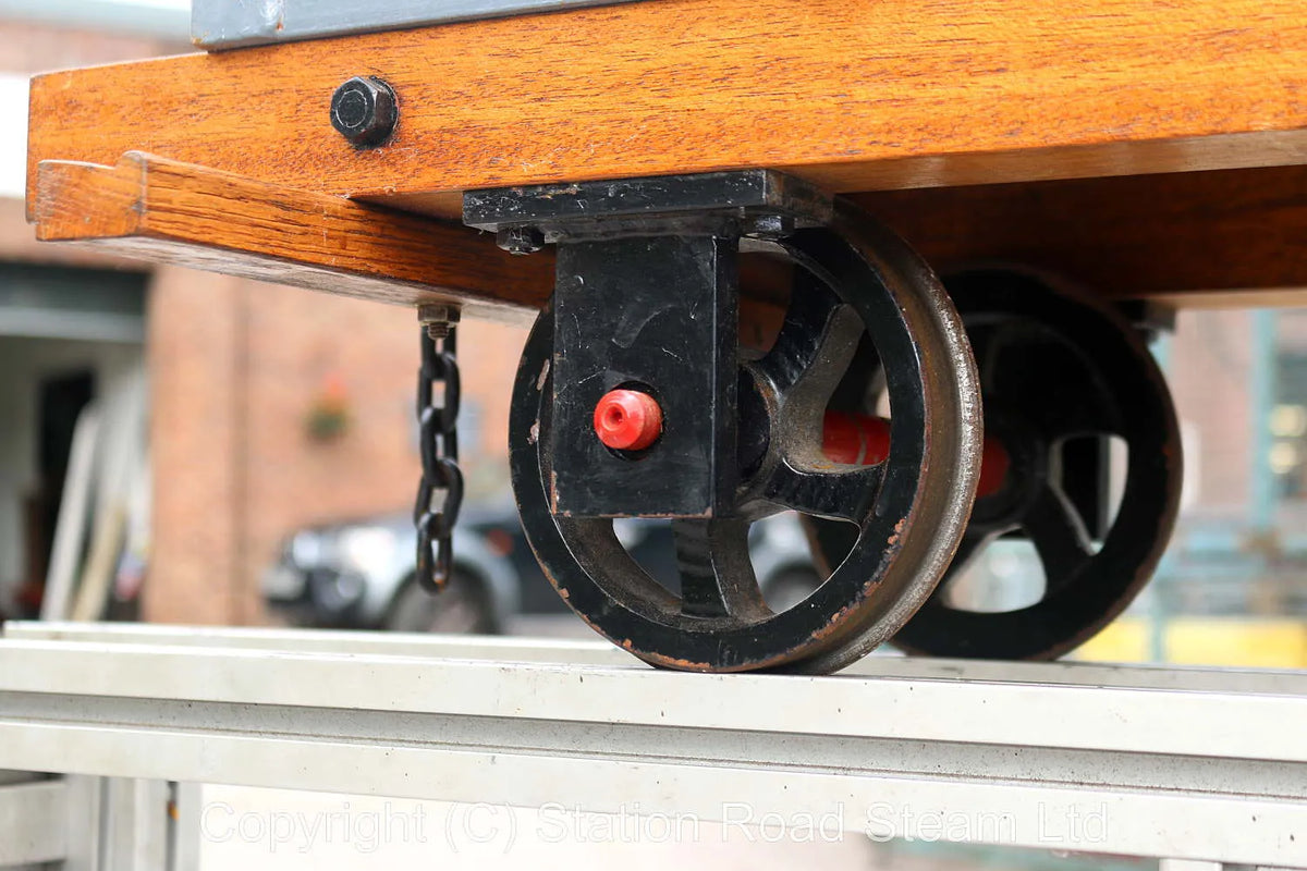 7 1/4 inch gauge slate wagon with padded seat