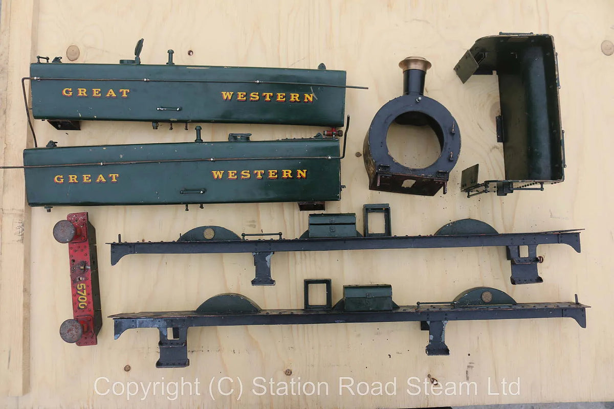 Dismantled 5 inch gauge GWR 57XX 0-6-0PT