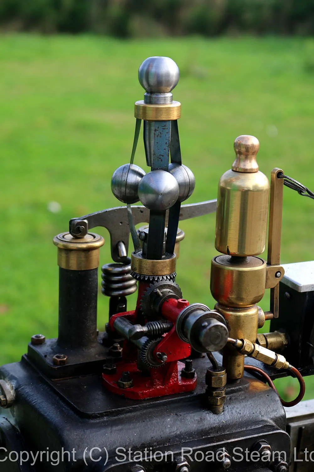 4 1/2 inch scale Burrell agricultural engine with passenger trolley