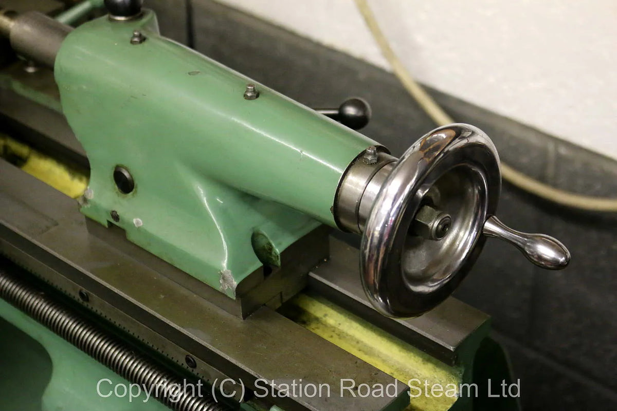 Green Myford Super 7, clutch, power cross feed
