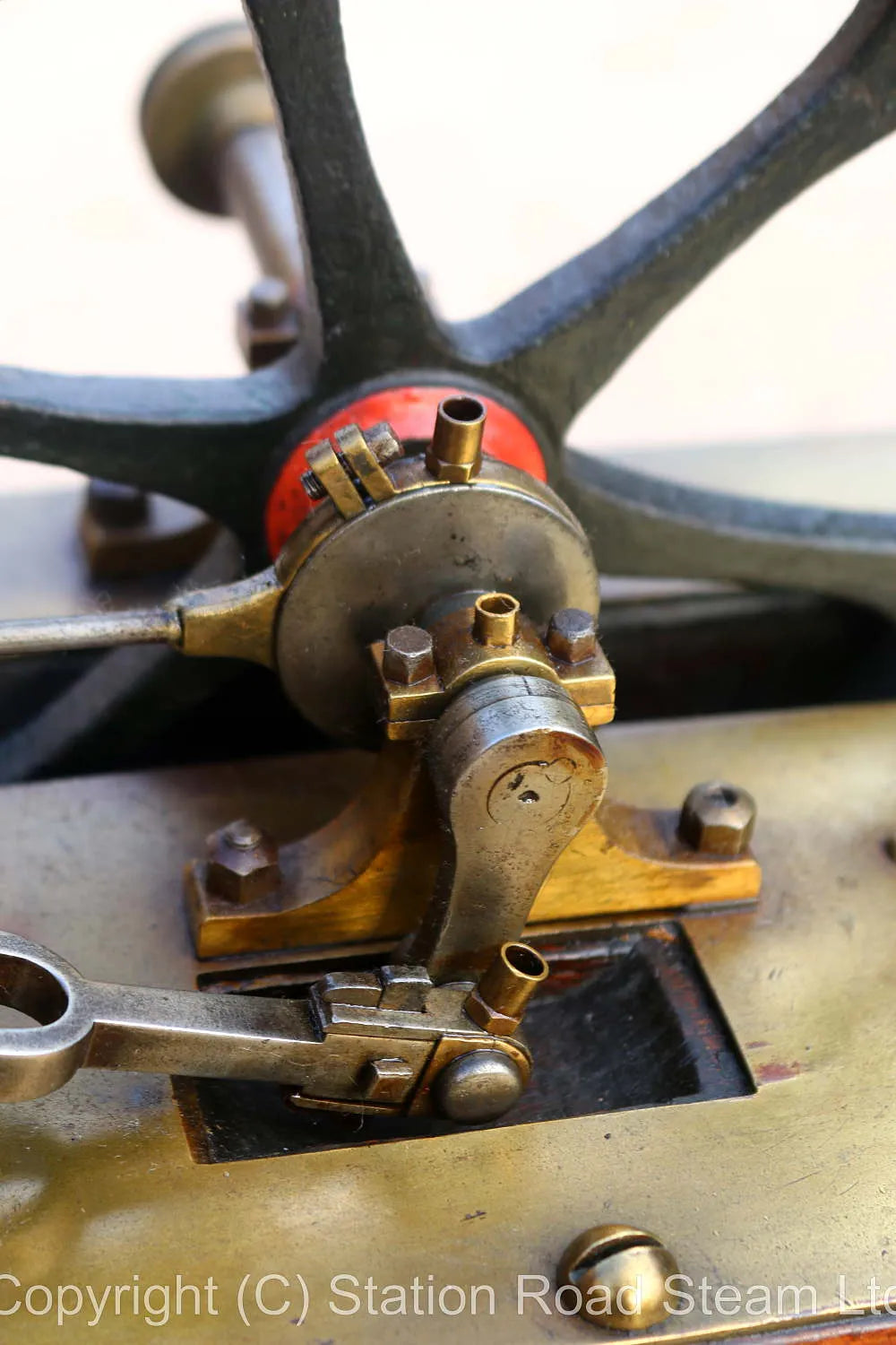 Vintage horizontal mill engine with mechanical lubricator