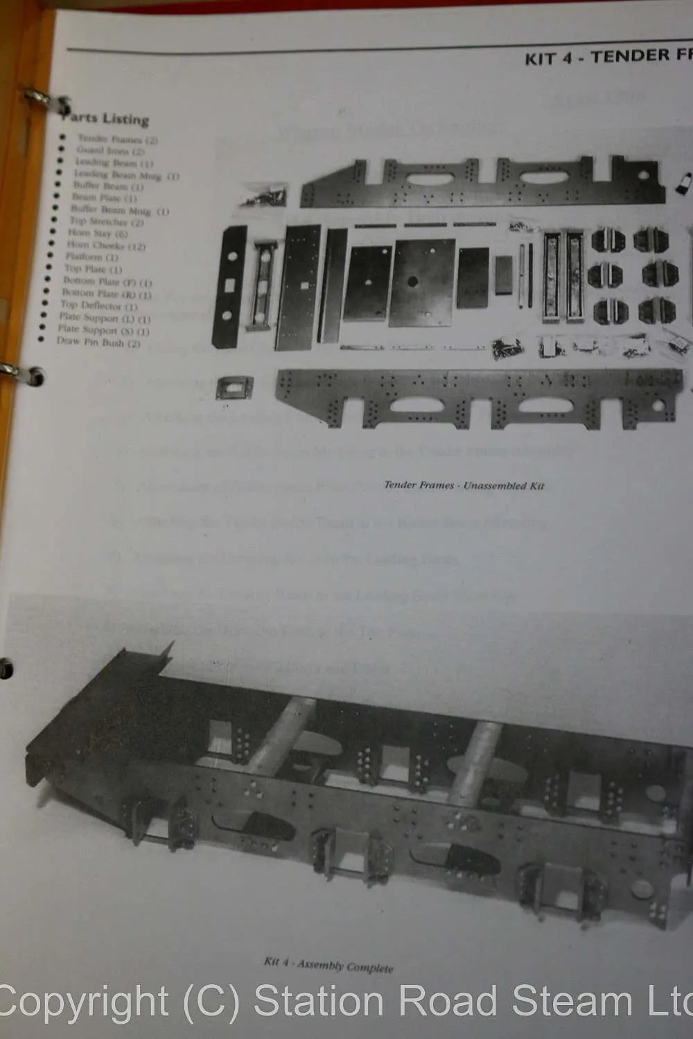 5 inch gauge "Britannia" part-assembled