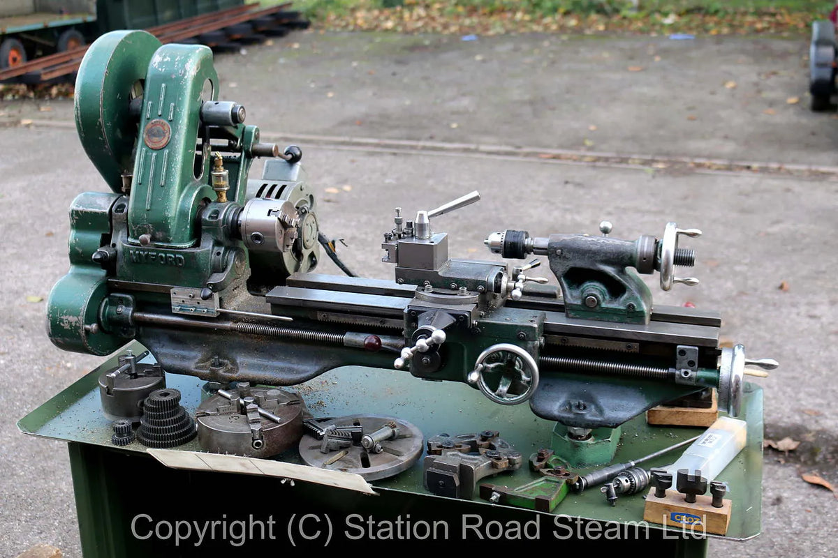 Myford ML7 lathe on stand