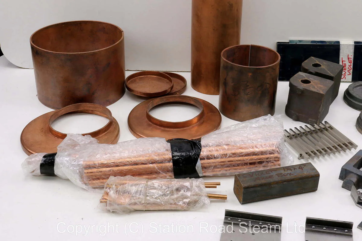 3 1/2 inch gauge "Sweet Violet" frames, castings, flanged boiler kit
