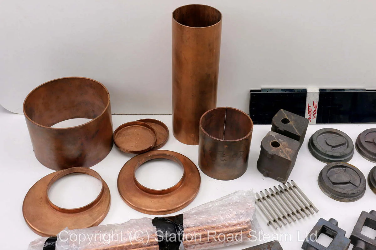 3 1/2 inch gauge "Sweet Violet" frames, castings, flanged boiler kit