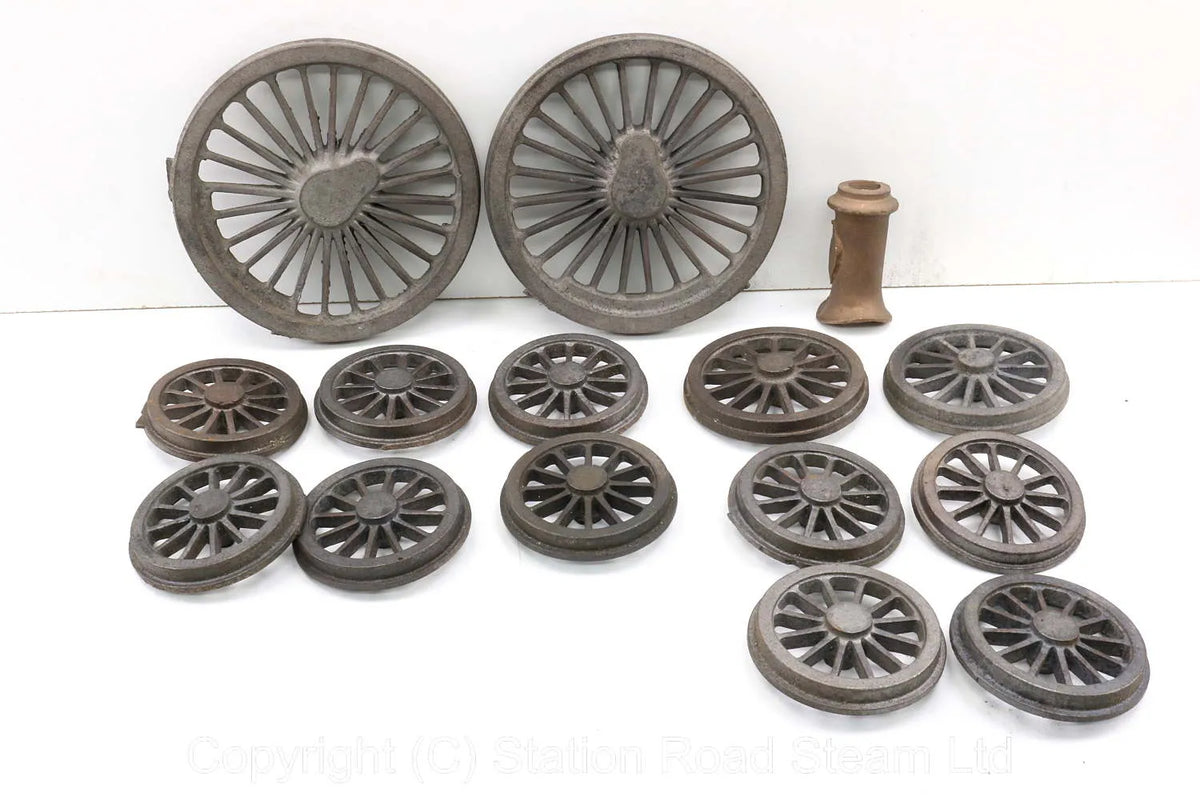 5 inch gauge Stirling Single locomotive & tender wheel castings