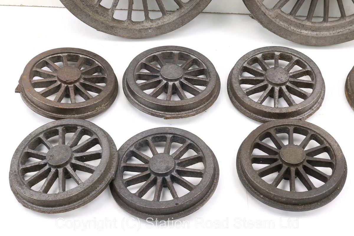 5 inch gauge Stirling Single locomotive & tender wheel castings