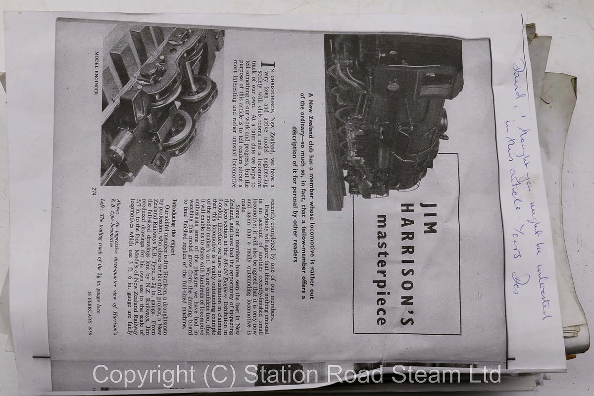 2 1/2 inch gauge New Zealand KB class 4-8-4