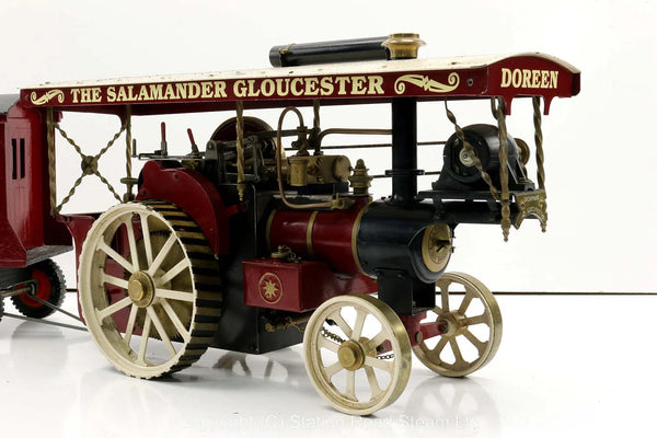 3/4 inch scale Mercer Showmans engine with living van - Station Road Steam