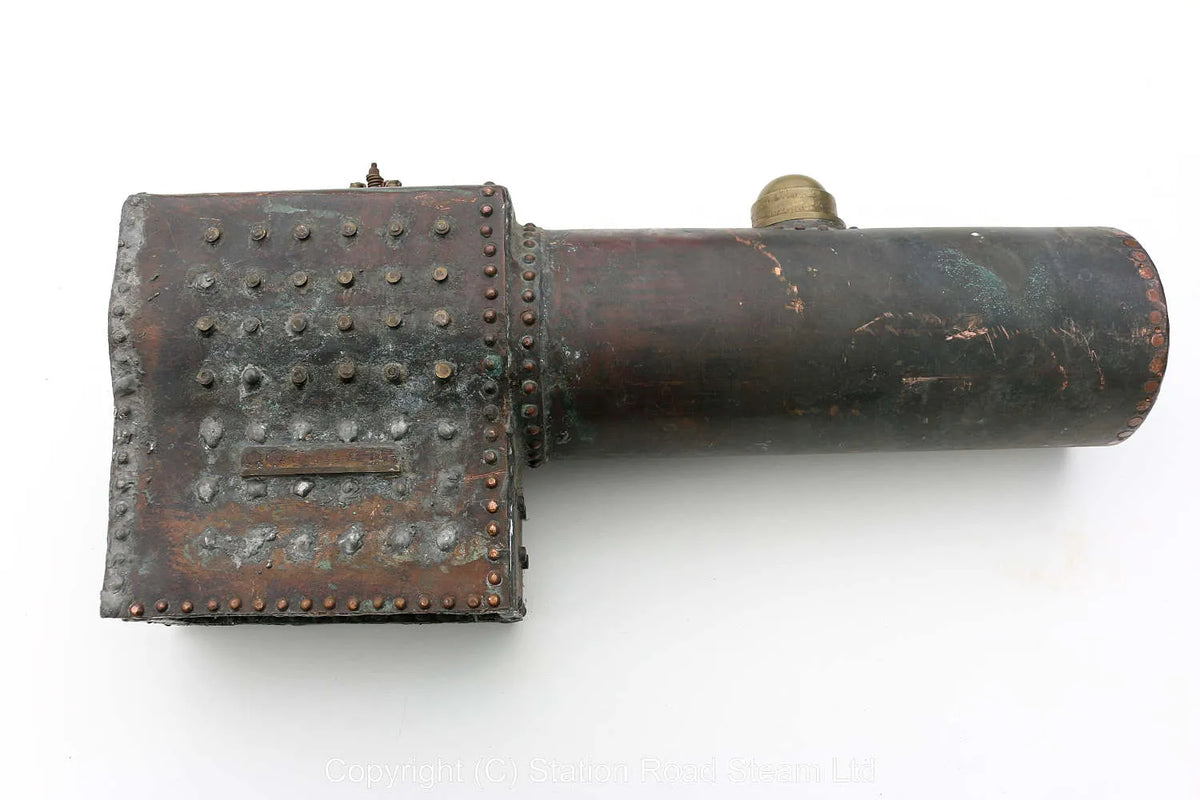 Ancient 3 1/2 inch gauge Atlantic chassis with boiler