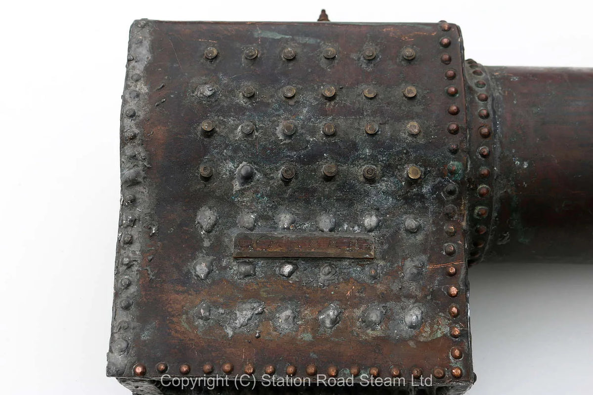 Ancient 3 1/2 inch gauge Atlantic chassis with boiler