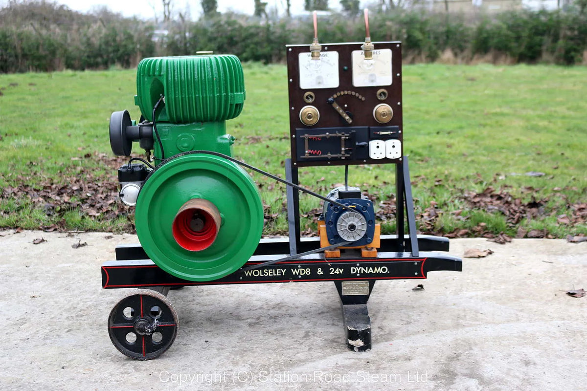 Wolseley WD8 engine with 24V dynamo & lighting board