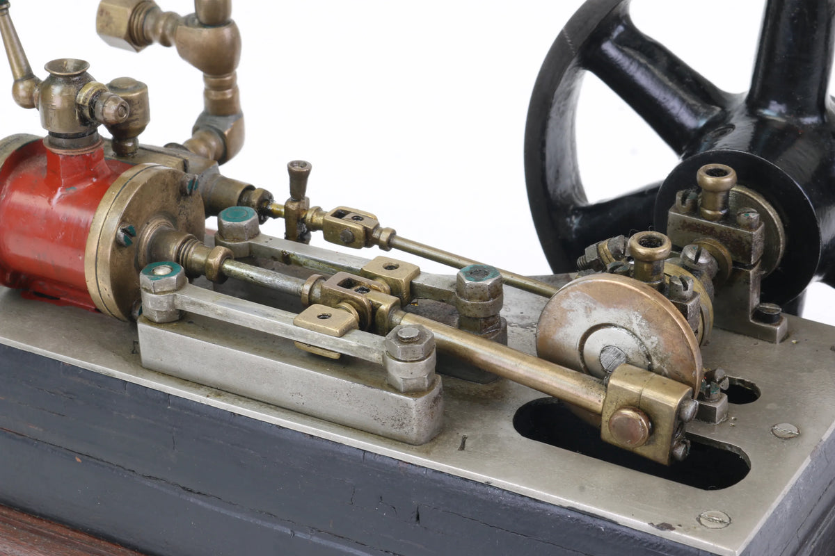Antique horizontal mill engine with regulator valve