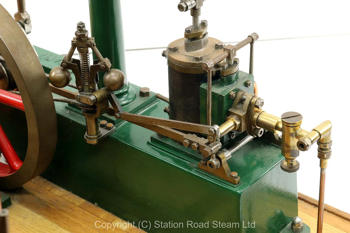 Stuart 504 boiler with beam engine, water tank and hand pump