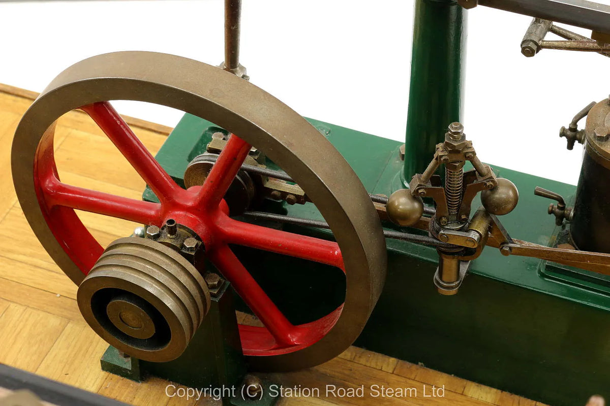 Stuart 504 boiler with beam engine, water tank and hand pump