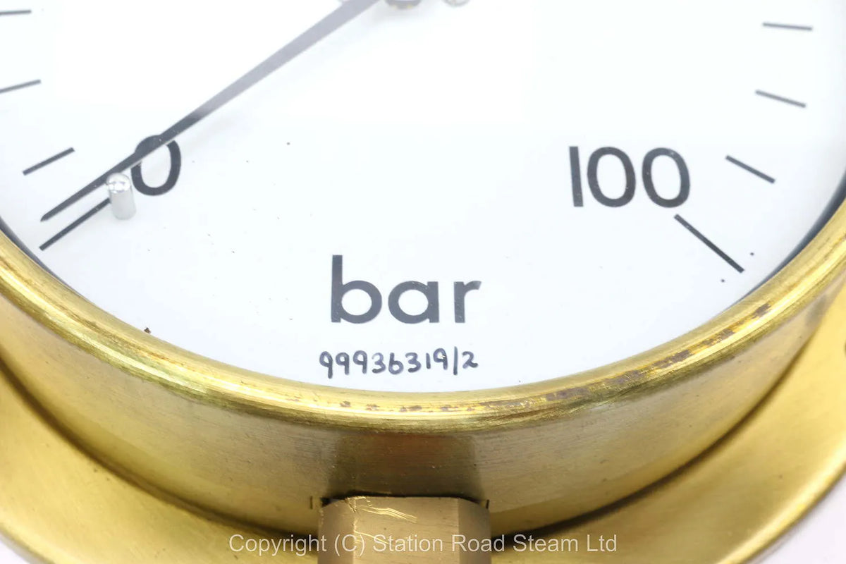 New boxed 100 bar pressure gauge