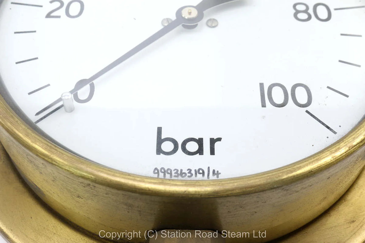 New boxed 100 bar pressure gauge