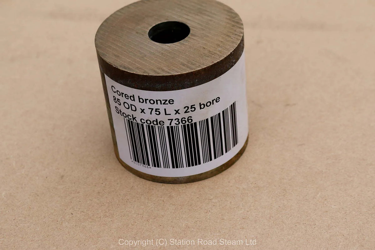 Cored bronze, 85 OD x 75 L x 25 bore