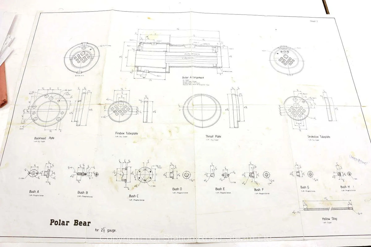 2 1/2 inch gauge Bagnall "Polar Bear" with commercial boiler