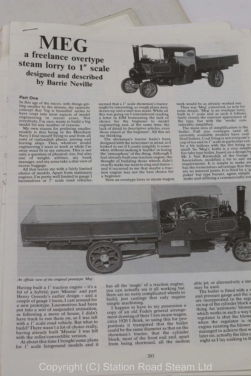 1 inch scale "Meg" steam lorry