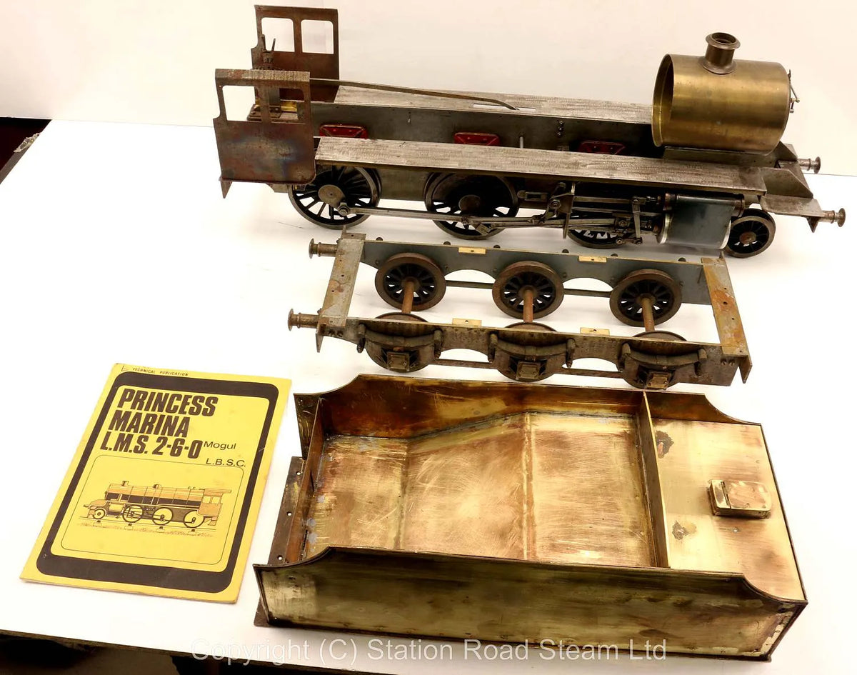3 1/2 inch gauge LMS Mogul, running chassis with tender