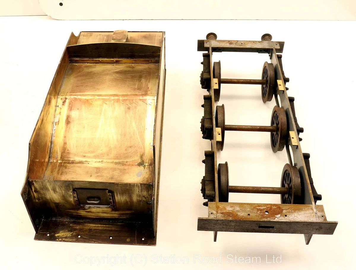 3 1/2 inch gauge LMS Mogul, running chassis with tender