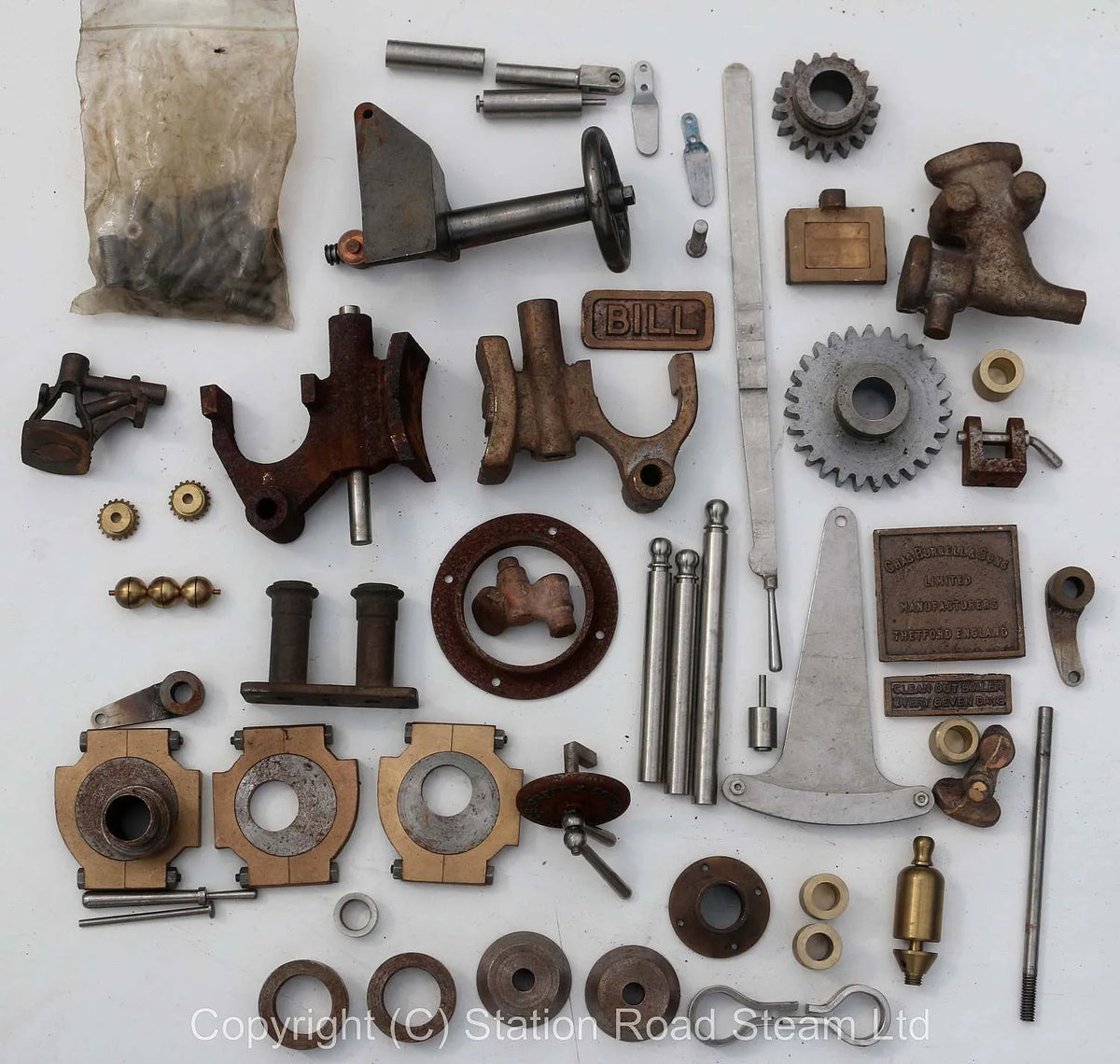 3 inch scale Burrell traction engine parts & boiler
