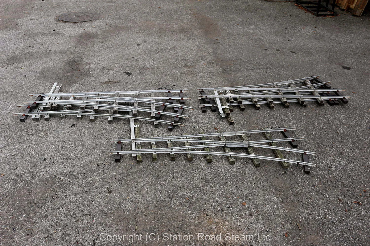Five 5 inch gauge turnouts