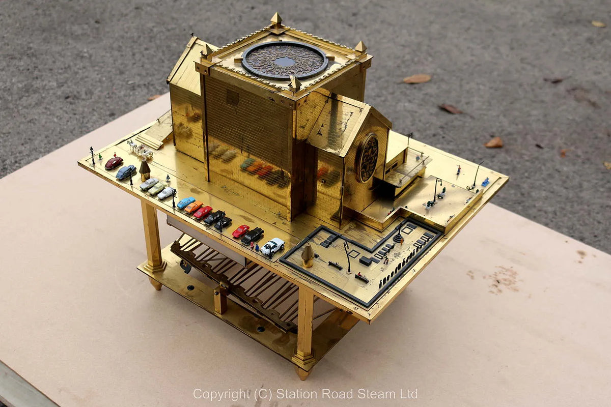 Congreve clock with station diorama