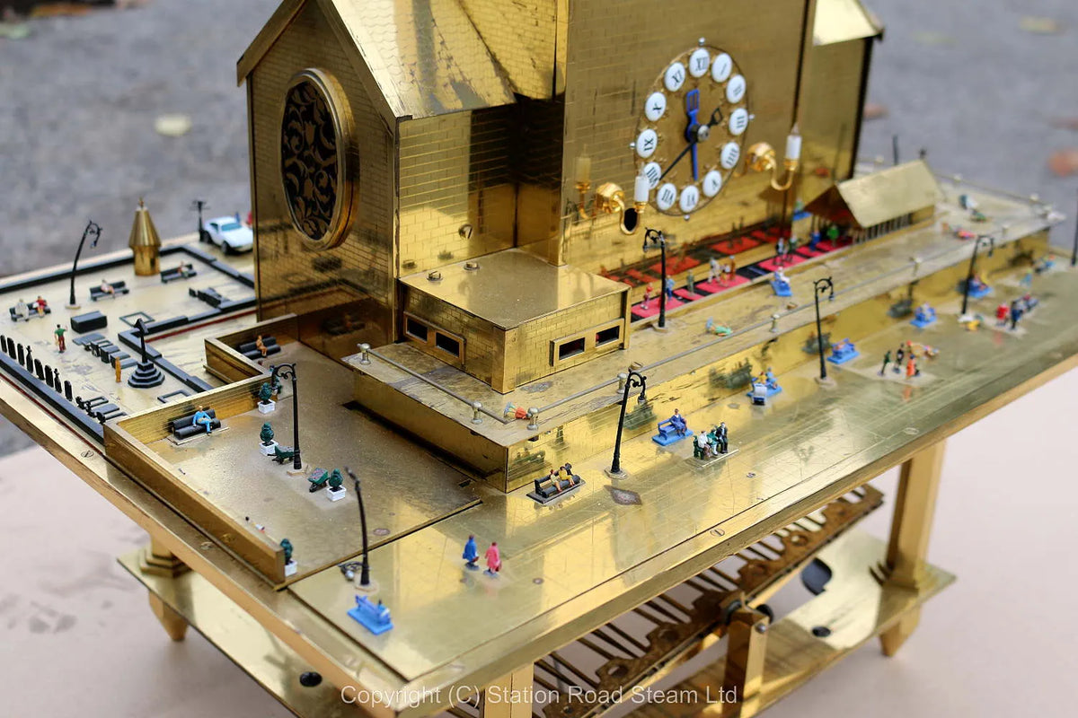 Congreve clock with station diorama