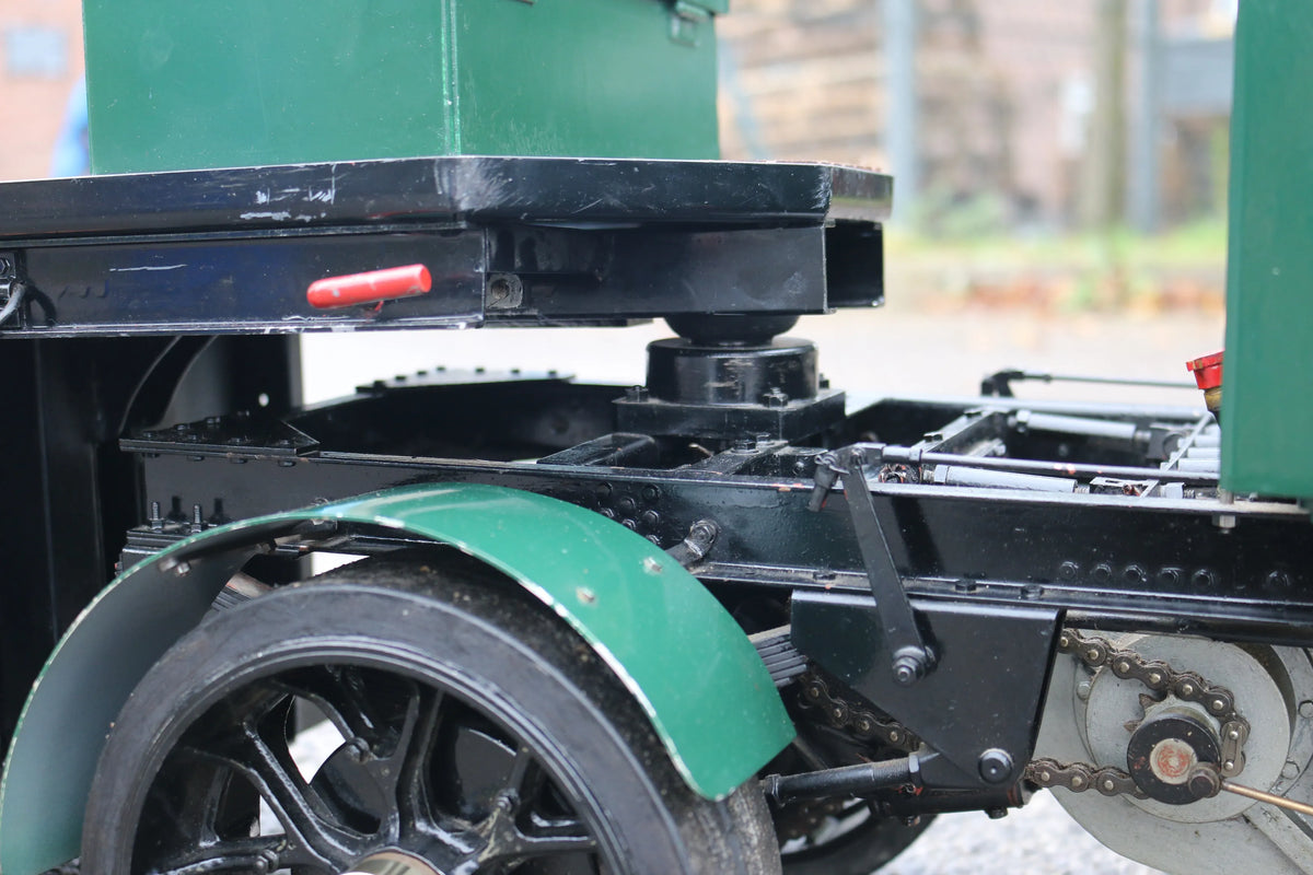 2 inch scale Clayton steam wagon with low loader trailer